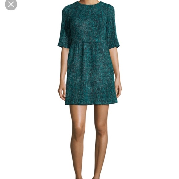 Alice + Olivia Dresses & Skirts - Women’s Alice + Olivia Glenys Short-Sleeve Tweed Dress Teal Size 0